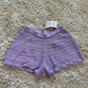 Zara girls crochet shorts